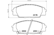 Sada brzdových destiček, kotoučová brzda MINTEX MDB2044