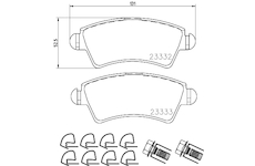 Sada brzdových destiček, kotoučová brzda MINTEX MDB2584