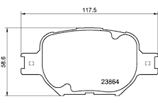 Sada brzdových destiček, kotoučová brzda MINTEX MDB2291