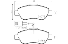 Sada brzdových destiček, kotoučová brzda MINTEX MDB3019