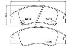 Sada brzdových destiček, kotoučová brzda MINTEX MDB2703