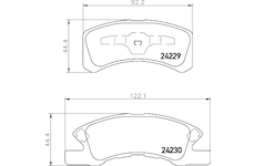 Sada brzdových destiček, kotoučová brzda MINTEX MDB2708