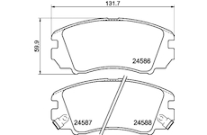 Sada brzdových destiček, kotoučová brzda MINTEX MDB2919