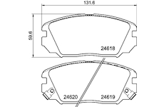 Sada brzdových destiček, kotoučová brzda MINTEX MDB2920