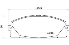 Sada brzdových destiček, kotoučová brzda MINTEX MDB3161