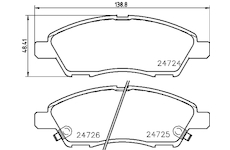 Sada brzdových destiček, kotoučová brzda MINTEX MDB2977