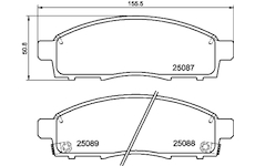 Sada brzdových destiček, kotoučová brzda MINTEX MDB3096