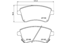 Sada brzdových destiček, kotoučová brzda MINTEX MDB3097