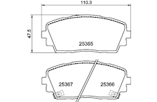 Sada brzdových destiček, kotoučová brzda MINTEX MDB3297