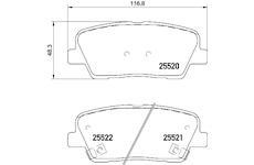 Sada brzdových destiček, kotoučová brzda MINTEX MDB3267