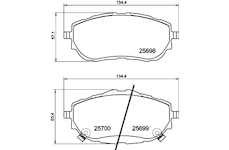 Sada brzdových destiček, kotoučová brzda MINTEX MDB3334