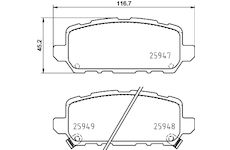 Sada brzdových destiček, kotoučová brzda MINTEX MDB3867