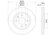 Brzdový kotouč MINTEX MDC868