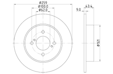 Brzdový kotouč MINTEX MDC2383