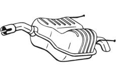 Zadní tlumič výfuku KLOKKERHOLM 185-095