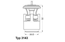 Termostat, chladivo BorgWarner (Wahler) 3143.87D