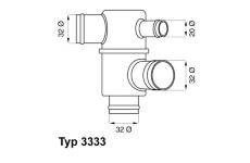 Termostat, chladivo BorgWarner (Wahler) 3333.87