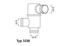 Termostat, chladivo BorgWarner (Wahler) 3336.83