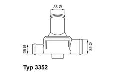 Termostat, chladivo BorgWarner (Wahler) 3352.80