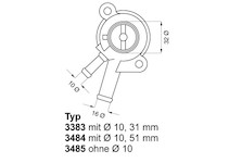 Termostat chladenia BorgWarner (Wahler) 3485.87D