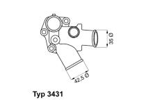 Termostat, chladivo BorgWarner (Wahler) 3431.80D