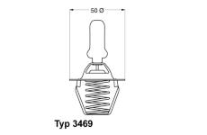 Termostat, chladivo BorgWarner (Wahler) 3469.91D