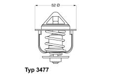 Termostat, chladivo BorgWarner (Wahler) 3477.88D