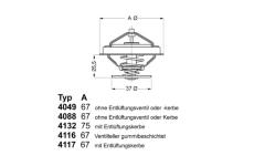 Termostat, chladivo WAHLER 4117.80D