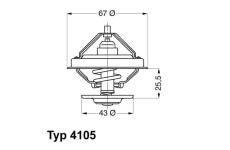 Termostat, chladivo BorgWarner (Wahler) 4105.83D