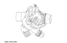 Termostat, chladivo BorgWarner (Wahler) 410766.103D0