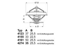 Termostat, chladivo BorgWarner (Wahler) 4274.92D