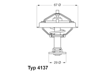 Termostat, chladivo BorgWarner (Wahler) 4137.80D