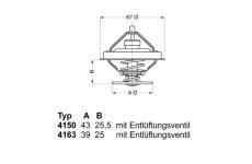 Termostat chladenia BorgWarner (Wahler) 4150.79D50