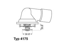 Termostat, chladivo BorgWarner (Wahler) 4175.92D