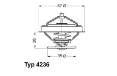 Termostat, chladivo BorgWarner (Wahler) 4236.88D