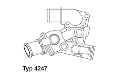 Termostat, chladivo BorgWarner (Wahler) 4247.80D