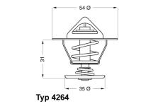 Termostat, chladivo BorgWarner (Wahler) 4264.84D