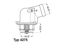 Termostat, chladivo BorgWarner (Wahler) 4275.87D
