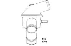 Termostat, chladivo BorgWarner (Wahler) 4368.87
