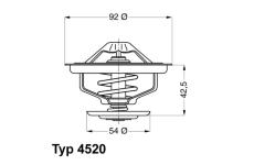 Termostat, chladivo BorgWarner (Wahler) 4520.80D