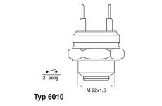 Teplotní spínač, větrák chladiče BorgWarner (Wahler) 6010.92D