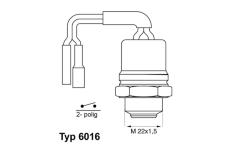 Teplotní spínač, větrák chladiče WAHLER 6016.92