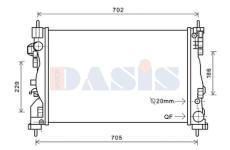 Chladič, chlazení motoru AKS DASIS 010031N