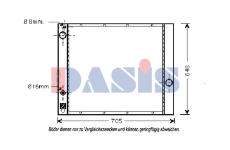 Chladič, chlazení motoru AKS DASIS 021000N