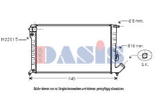 Chladič, chlazení motoru AKS DASIS 060015N