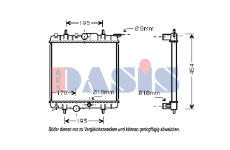 Chladič, chlazení motoru AKS DASIS 060027N
