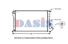 Chladič, chlazení motoru AKS DASIS 060031N