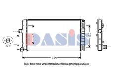 Chladič, chlazení motoru AKS DASIS 080048N