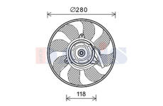 Větrák, chlazení motoru AKS DASIS 088159N