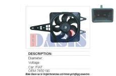 Větrák, chlazení motoru AKS DASIS 088220N